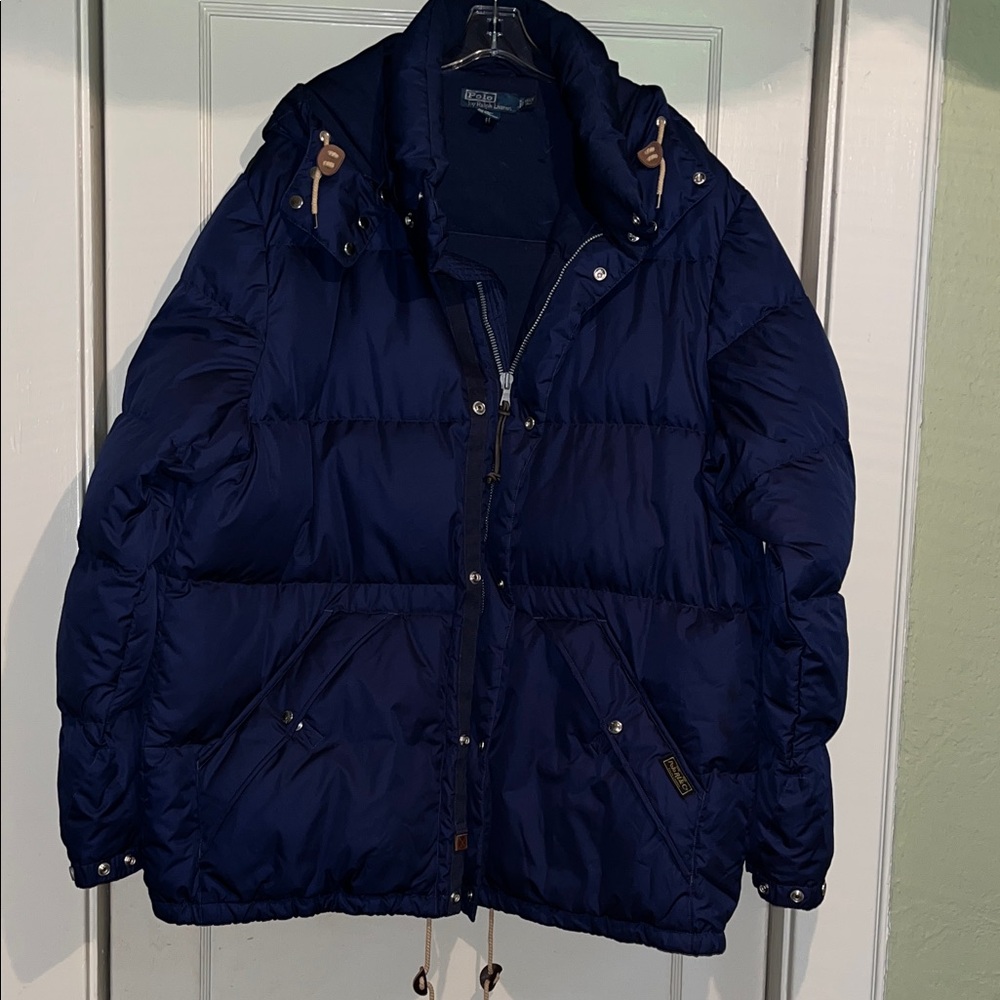 Polo by Ralph Lauren Navy Down Puffer Parka - Picture 2 of 6